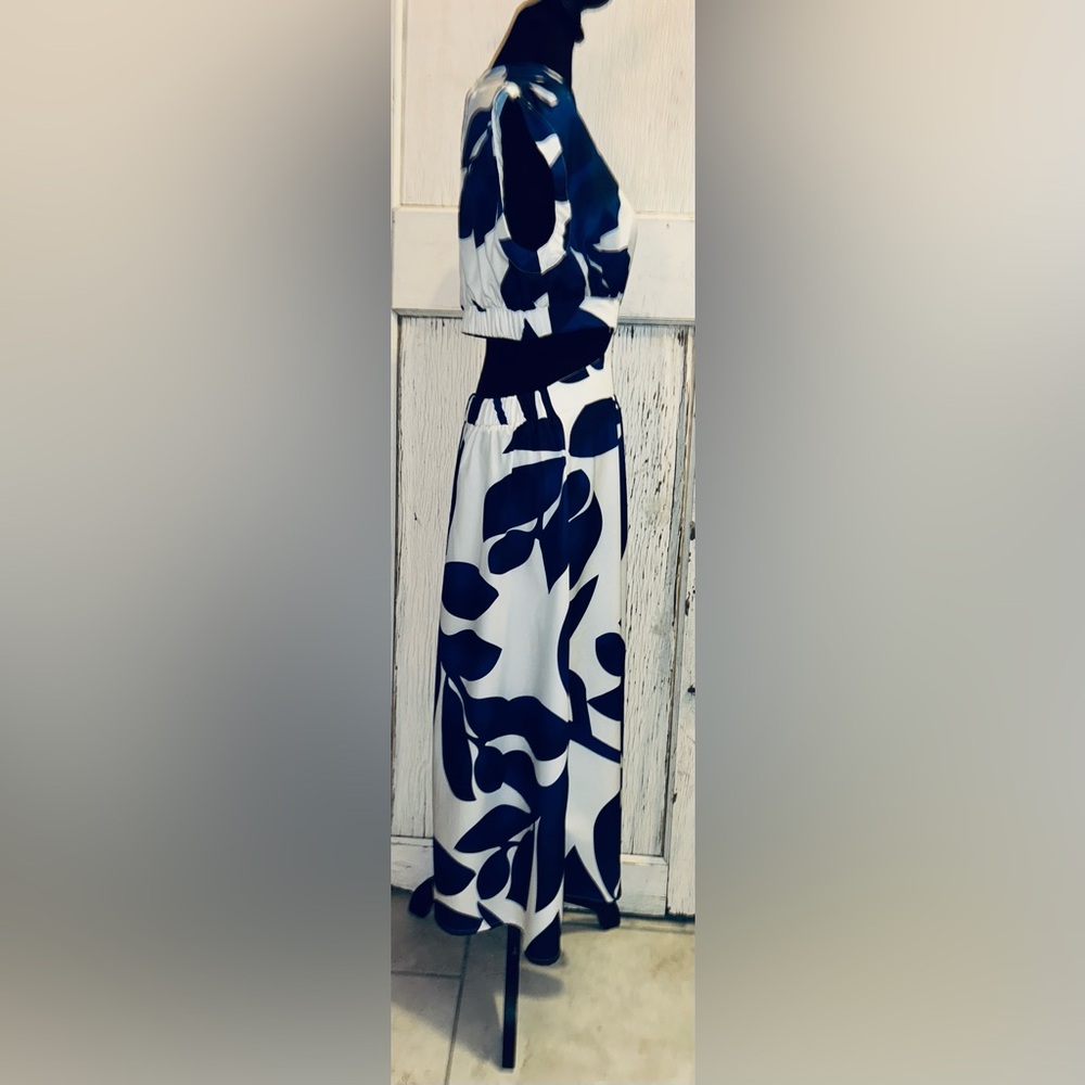 🔥🔥 Salanta Blue & White‎ Floral Long Maxi Dress🔥🔥 - Picture 6 of 11